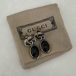 Gucci double GG Earrings - Black